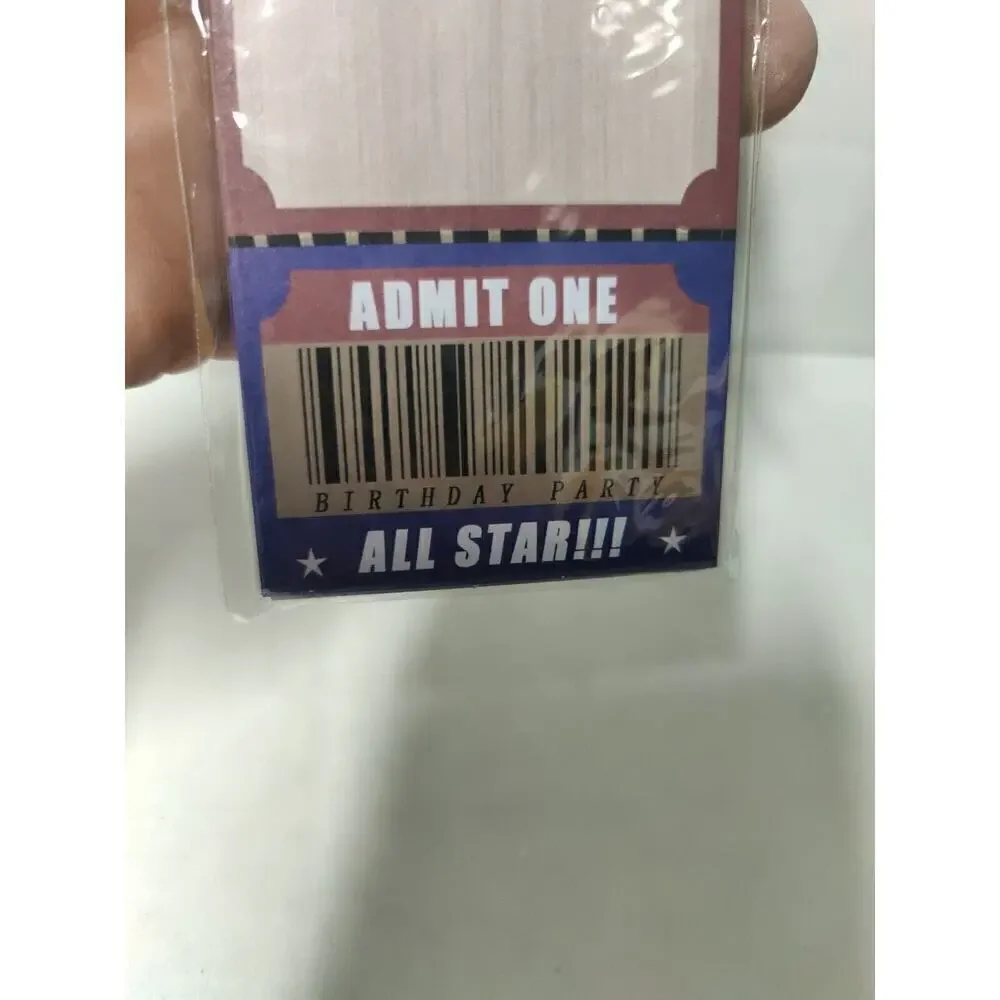 Birthday Cards Sports Ticket Invitation Admit One All Star Ticket Kids Or Adults